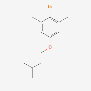 molecular formula C13H19BrO B8001977 2-Bromo-5-(isopentyloxy)-1,3-dimethylbenzene 