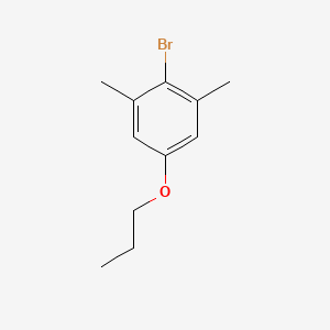 molecular formula C11H15BrO B8001983 2-Bromo-1,3-dimethyl-5-propoxybenzene 
