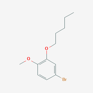 molecular formula C12H17BrO2 B8001997 1-Bromo-4-methoxy-3-n-pentyloxybenzene 
