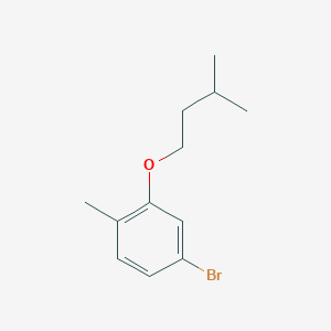 molecular formula C12H17BrO B8002036 1-Bromo-4-methyl-3-iso-pentyloxybenzene 