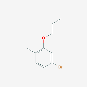 molecular formula C10H13BrO B8002043 1-Bromo-4-methyl-3-n-propyloxybenzene 
