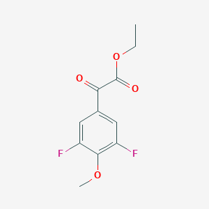 molecular formula C11H10F2O4 B8002075 (3,5-Difluoro-4-methoxyphenyl)oxo-acetic acid ethyl ester 