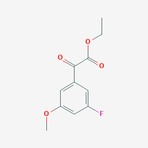 molecular formula C11H11FO4 B8002101 (3-Fluoro-5-methoxyphenyl)oxo-acetic acid ethyl ester 