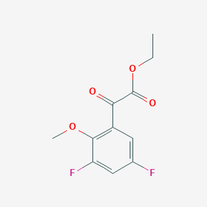 molecular formula C11H10F2O4 B8002115 (3,5-Difluoro-2-methoxyphenyl)oxo-acetic acid ethyl ester 