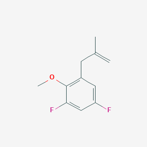 molecular formula C11H12F2O B8002120 1,5-Difluoro-2-methoxy-3-(2-methylallyl)benzene 