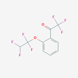 molecular formula C10H5F7O2 B8002151 2,2,2-Trifluoro-1-[2-(1,1,2,2-tetrafluoroethoxy)phenyl]ethanone 