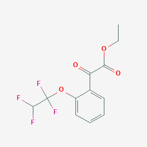 molecular formula C12H10F4O4 B8002167 Oxo-[2-(1,1,2,2-tetrafluoroethoxy)phenyl]acetic acid ethyl ester 