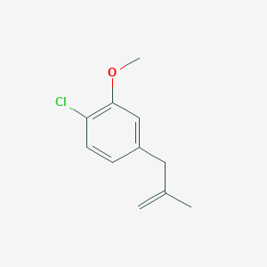 molecular formula C11H13ClO B8002191 1-Chloro-2-methoxy-4-(2-methylallyl)benzene 