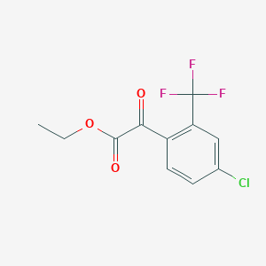 molecular formula C11H8ClF3O3 B8002213 (4-Chloro-2-trifluoromethylphenyl)oxo-acetic acid ethyl ester 