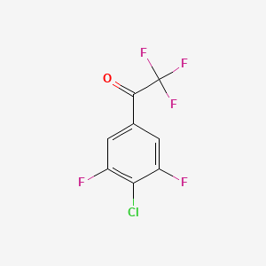 molecular formula C8H2ClF5O B8002222 1-(4-Chloro-3,5-difluorophenyl)-2,2,2-trifluoroethanone 