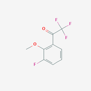molecular formula C9H6F4O2 B8002254 2,2,2-Trifluoro-1-(3-fluoro-2-methoxyphenyl)ethanone 