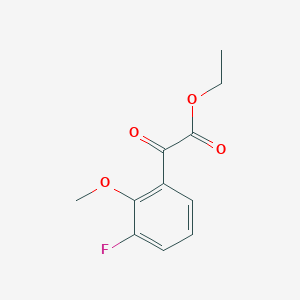 molecular formula C11H11FO4 B8002255 (3-Fluoro-2-methoxyphenyl)oxo-acetic acid ethyl ester 