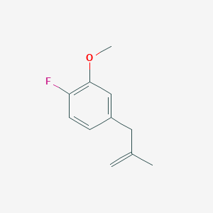 molecular formula C11H13FO B8002276 1-Fluoro-2-methoxy-4-(2-methylallyl)benzene 