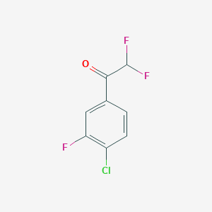 molecular formula C8H4ClF3O B8002288 1-(4-Chloro-3-fluorophenyl)-2,2-difluoroethanone 