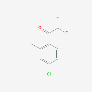 molecular formula C9H7ClF2O B8002293 1-(4-Chloro-2-methylphenyl)-2,2-difluoroethanone 