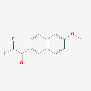 molecular formula C13H10F2O2 B8002326 2,2-Difluoro-1-(6-methoxynaphthalen-2-yl)ethanone 