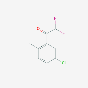 molecular formula C9H7ClF2O B8002333 1-(5-Chloro-2-methylphenyl)-2,2-difluoroethanone 