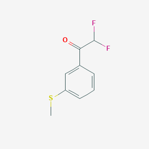 molecular formula C9H8F2OS B8002347 2,2-Difluoro-1-(3-(methylthio)phenyl)ethanone 
