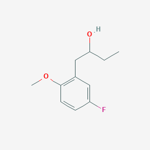 molecular formula C11H15FO2 B8002520 1-(3-Fluoro-6-methoxyphenyl)-2-butanol 