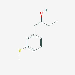 molecular formula C11H16OS B8002633 1-[3-(Methylthio)phenyl]-2-butanol 