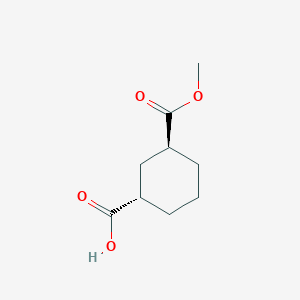 molecular formula C9H14O4 B8002668 (1S*,3S*)-3-(Methoxycarbonyl)cyclohexanecarboxylic acid 