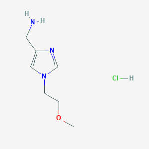 molecular formula C7H14ClN3O B8002679 [1-(2-Methoxyethyl)-1H-imidazol-4-yl]methanamine hydrochloride 