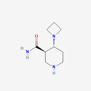 molecular formula C9H17N3O B8002687 (3R,4R)-4-(Azetidin-1-yl)piperidine-3-carboxamide 