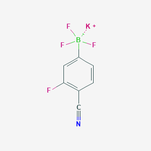 molecular formula C7H3BF4KN B8002695 Potassium (4-cyano-3-fluorophenyl)trifluoroborate 