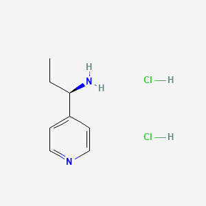molecular formula C8H14Cl2N2 B8002710 (R)-1-(Pyridin-4-yl)propan-1-amine dihydrochloride 