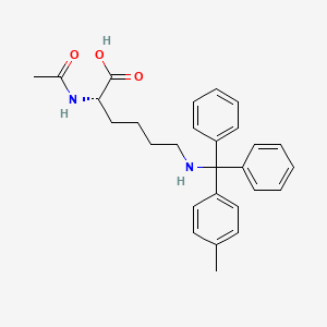 molecular formula C28H32N2O3 B8002748 (S)-2-acetamido-6-(diphenyl(p-tolyl)methylamino)hexanoic acid 