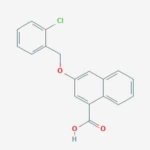 molecular formula C18H13ClO3 B8002793 3-(2-Chlorobenzyloxy)naphthalene-1-carboxylic acid 