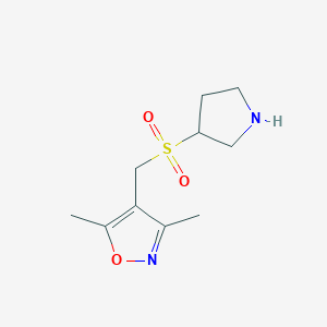 molecular formula C10H16N2O3S B8002814 3,5-Dimethyl-4-((pyrrolidin-3-ylsulfonyl)methyl)isoxazole CAS No. 1206969-35-8