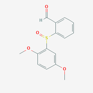 molecular formula C15H14O4S B8002863 2-(2,5-二甲氧苯基亚磺酰基)苯甲醛 