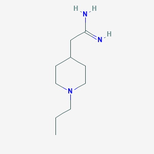 molecular formula C10H21N3 B8002951 2-(1-Propylpiperidin-4-yl)ethanimidamide 