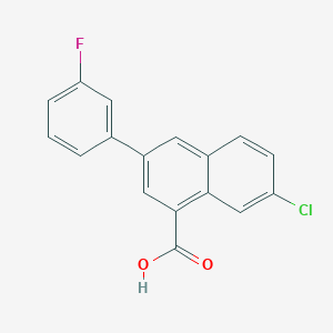 7-Chloro-3-(3-fluorophenyl)naphthalene-1-carboxylic acid