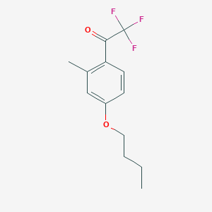 molecular formula C13H15F3O2 B8003183 4'-n-Butoxy-2'-methyl-2,2,2-trifluoroacetophenone 