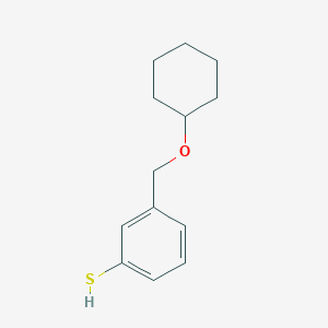 molecular formula C13H18OS B8003195 3-[(Cyclohexyloxy)methyl]thiophenol 