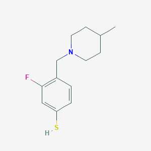 3-Fluoro-4-((4-methylpiperidin-1-yl)methyl)benzenethiol