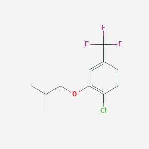 molecular formula C11H12ClF3O B8003315 1-Chloro-2-isobutoxy-4-(trifluoromethyl)benzene 