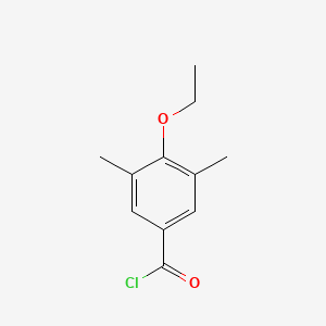 molecular formula C11H13ClO2 B8003334 4-Ethoxy-3,5-dimethylbenzoyl chloride 