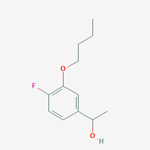 molecular formula C12H17FO2 B8003342 1-(3-Butoxy-4-fluorophenyl)ethanol 