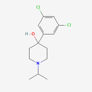 molecular formula C14H19Cl2NO B8003347 4-(3,5-Dichlorophenyl)-4-hydroxy-1-iso-propylpiperidine 