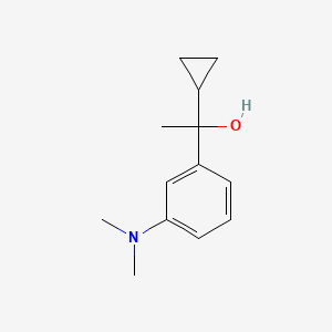 molecular formula C13H19NO B8003364 1-[3-(Dimethylamino)phenyl]-1-cyclopropyl ethanol 
