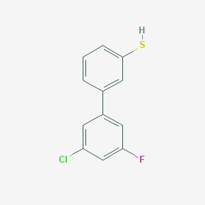 molecular formula C12H8ClFS B8003366 3-(3-Chloro-5-fluorophenyl)thiophenol 