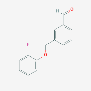 molecular formula C14H11FO2 B8003372 3-((2-Fluorophenoxy)methyl)benzaldehyde 