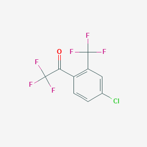 molecular formula C9H3ClF6O B8003430 1-(4-Chloro-2-trifluoromethylphenyl)-2,2,2-trifluoro-ethanone 