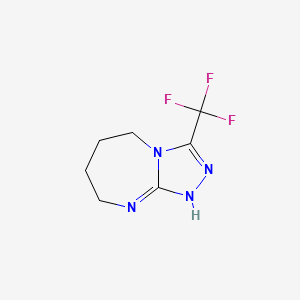 molecular formula C7H9F3N4 B8003434 CID 10242070 
