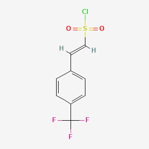 molecular formula C9H6ClF3O2S B8003461 2-(4-Trifluoromethyl phenyl)-ethenesulfonyl chloride 