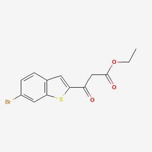 molecular formula C13H11BrO3S B8003475 Ethyl 3-(6-bromo-1-benzothien-2-yl)-3-oxopropanoate 