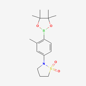 molecular formula C16H24BNO4S B8003506 4-(1,1-Dioxo-1,2-thiazolidin-2-yl)-2-methylphenylboronic acid pinacol ester 